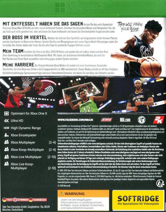 Immagine prodotto 2K Games NBA 2K19 (Xbox Series X, Xbox One X, DE)