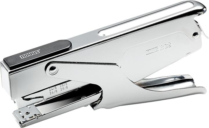 Novus Heftzange B 38, Heftleistung: 40 Blatt, chrom Klammernführung: doppelt, Magazinführung: Metall (40 Blätter)