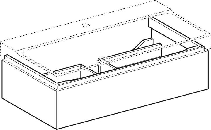 Produktbild Geberit Waschtischunterschrank Xeno wei hochglanz 1 Auszug fr 90 cm 500508011 (88 x 46 x 22 cm)