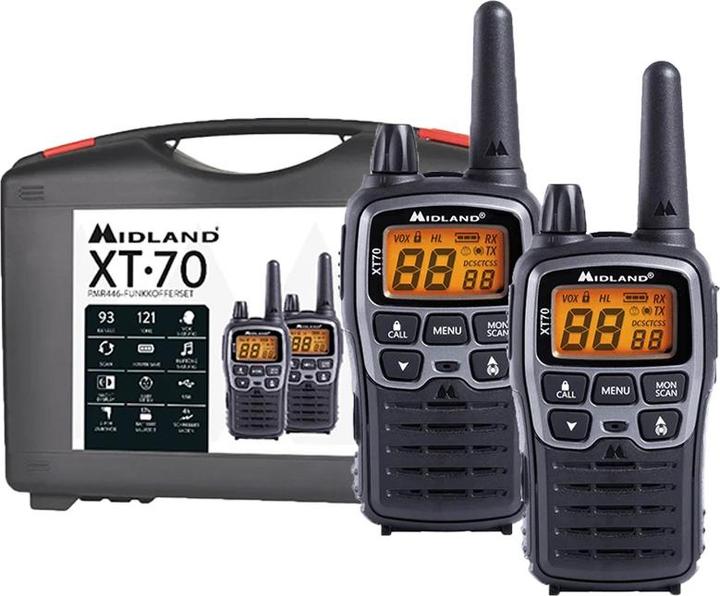 Midland XT70 Adventure / 2x Funk / LCD / Reichweite bis zu 12km / 24 Kanäle (12 km)
