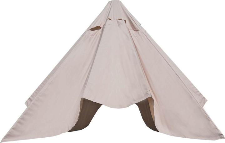 Produktbild Mendler Bezug für Sonnenschirm Florida, Sonnenschirmbezug Ersatzbezug, Ø 3m Polyester 6kg creme (2.90 m)