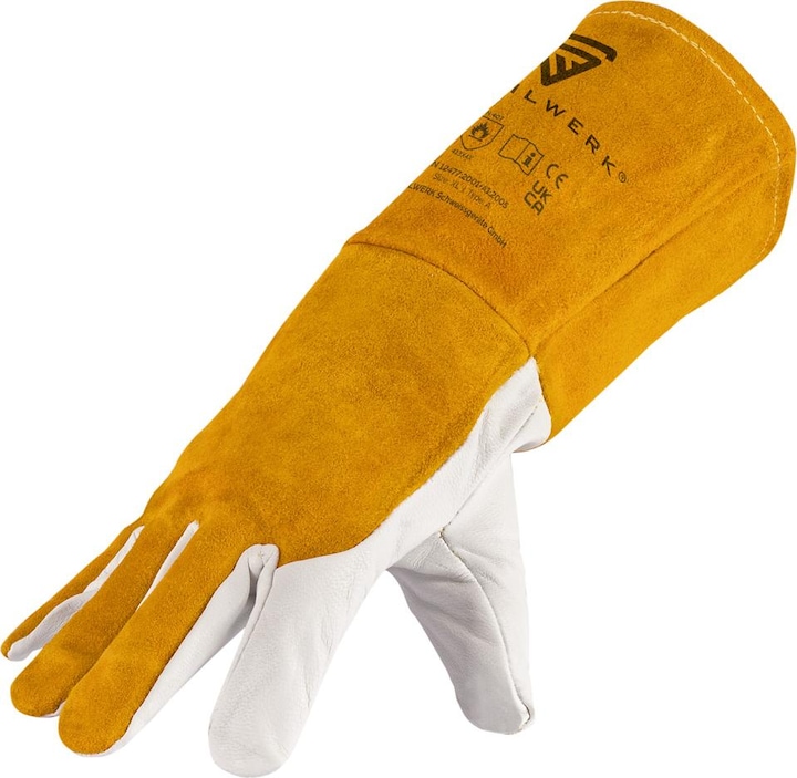 Actual product image Stahlwerk Welding gloves Work gloves genuine leather heat-resistant (One size)