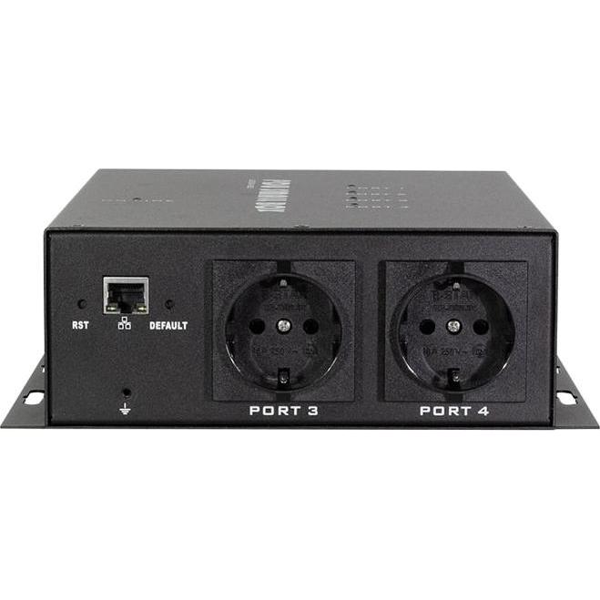 Thumbnail - LogiLink, Steckdosenleiste, Smarte IP-Stromverteiler-Box, 4 Ausgänge, SNMP, 10/100 Ethernet Anschluss (4 x, CEE 7/3)