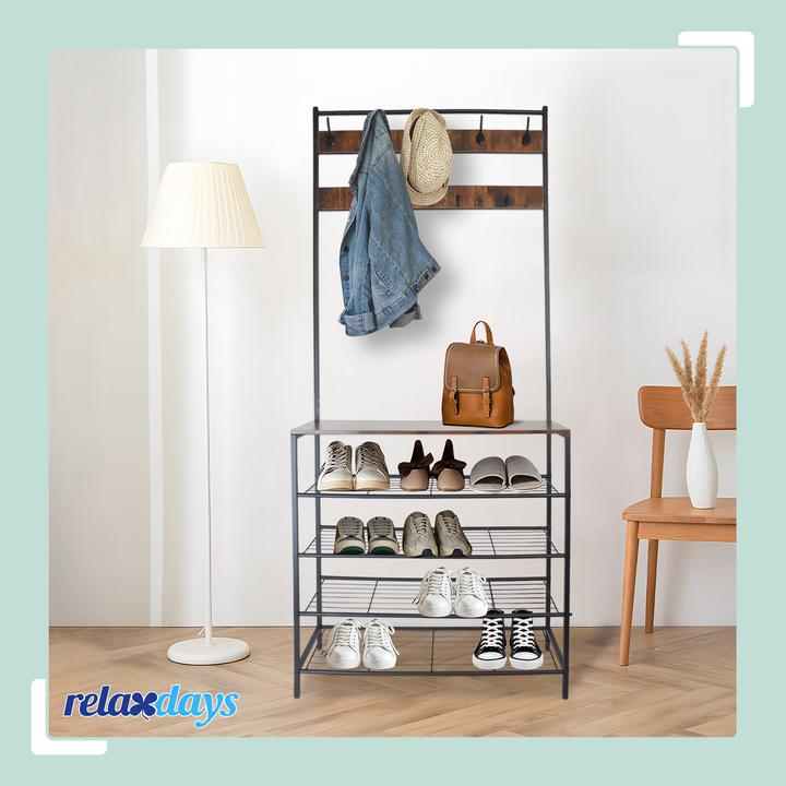 Actual product image Relaxdays Coat rack