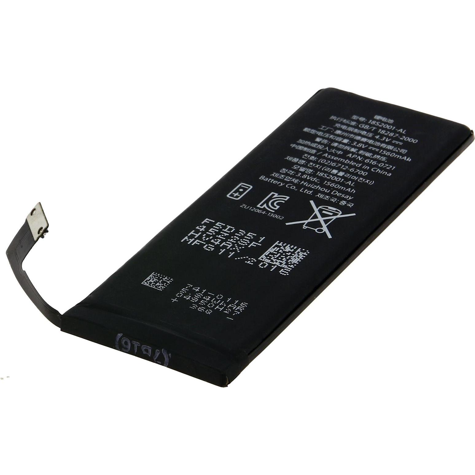 Clappio 1500 mAh Austausch-Akku für Apple iPhone 5S, Smartphone Akku