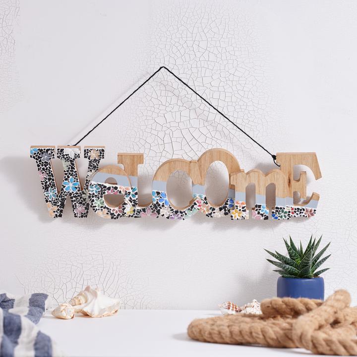 Produktbild VBS Holz-Schriftzug "Welcome",zum Stellen und Hängen