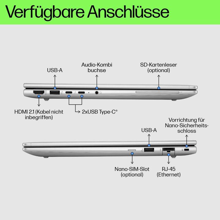 Productafbeelding HP EliteBook 660 16 inch G11 notebook-pc, Intel Core Ultra 7, 40,6 cm (16"), 1920 x 1200 pixels (16", 32 GB, 1000 GB, NL)
