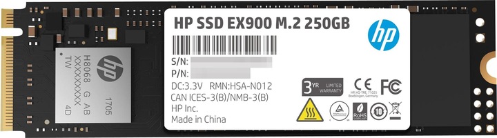 Produktbild HP EX900 (250 GB, M.2 2280)