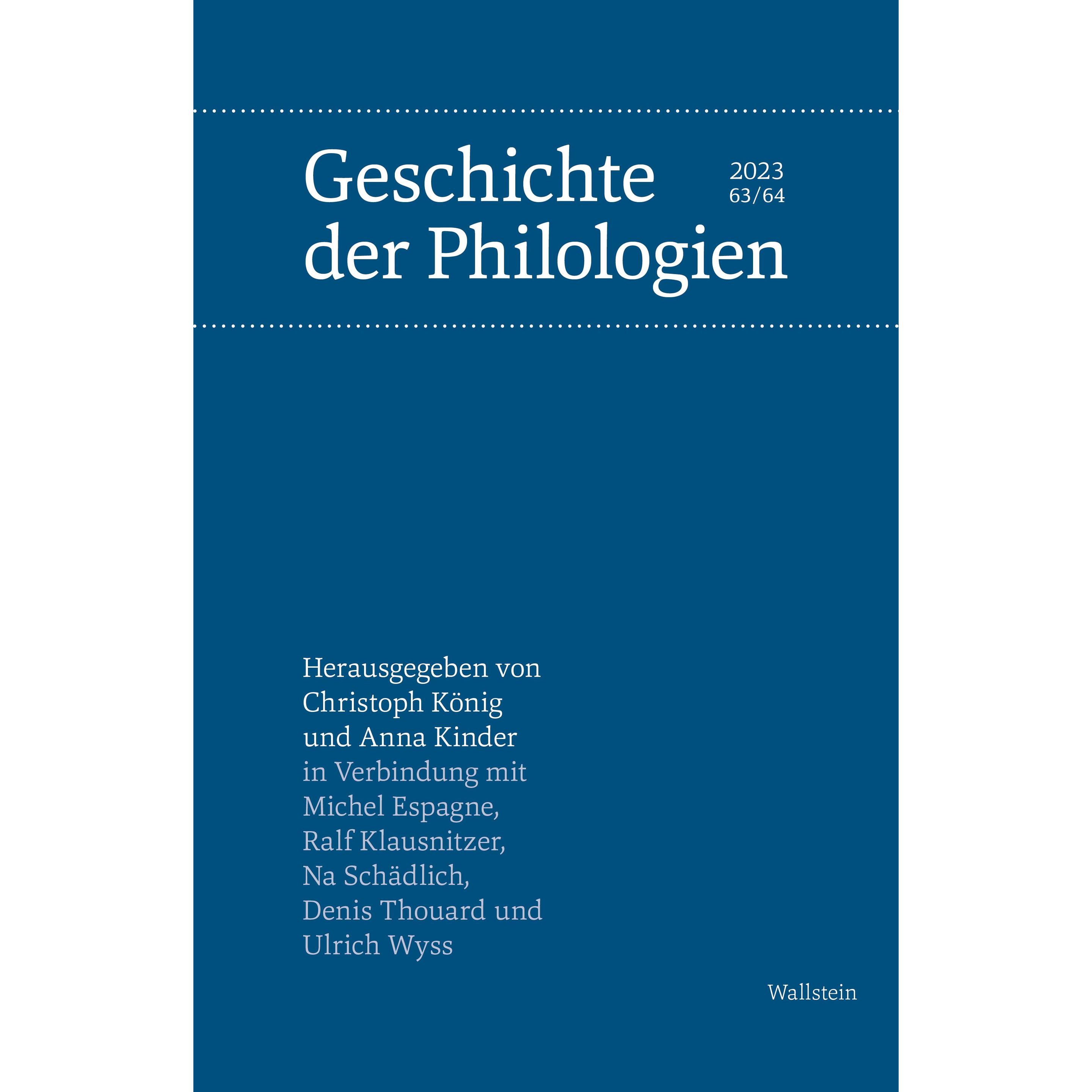 Geschichte der Philologien, Fachbücher von Anna Kinder, Christoph König