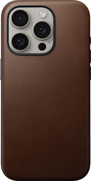 Actual product image Nomad Back Cover Modern Leather iPhone 15 Pro Brown (Apple iPhone 15 Pro)