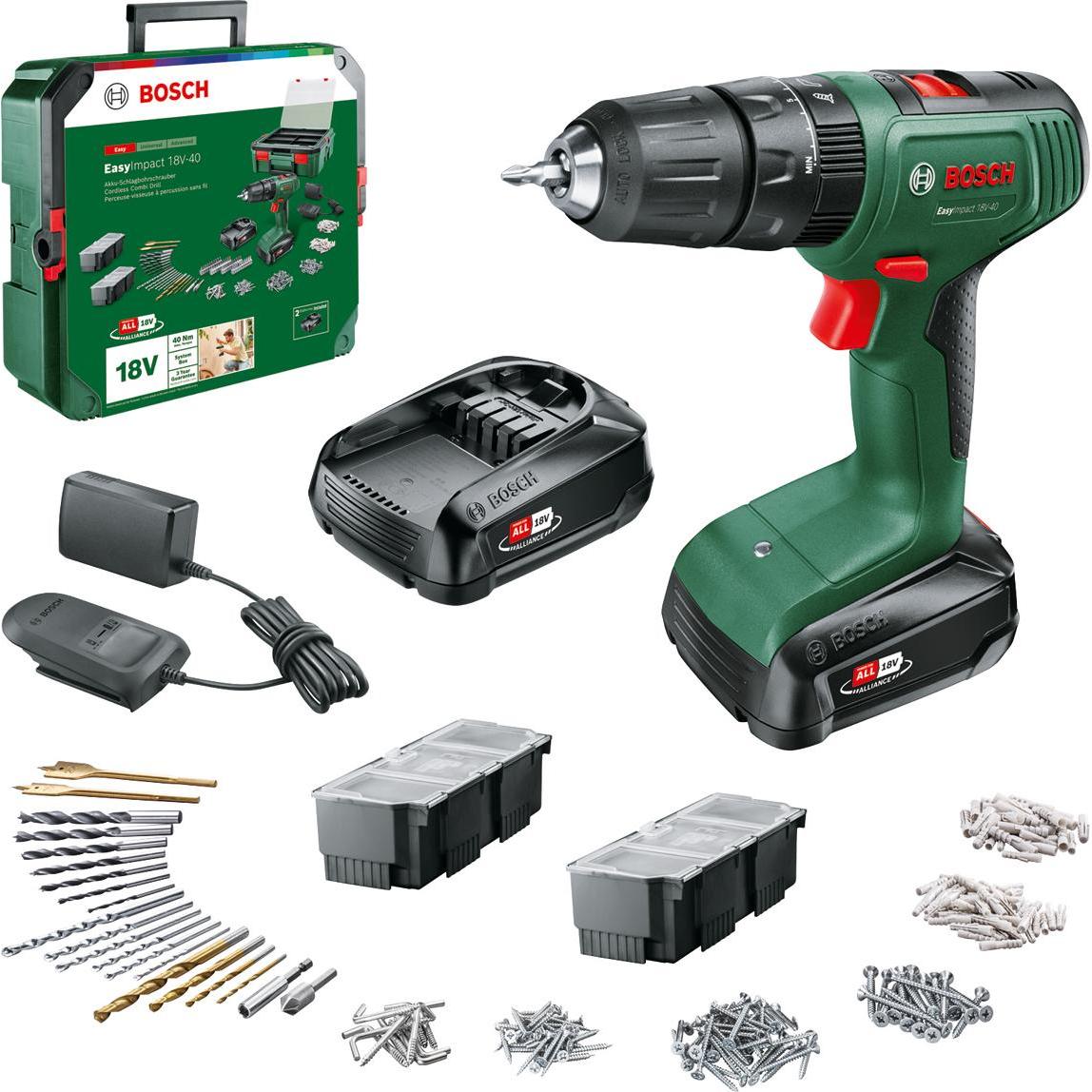 Thumbnail - Bosch Home & Garden, Bohrmaschine + Akkuschrauber, EasyImpact 18V-40 (Akkubetrieb)