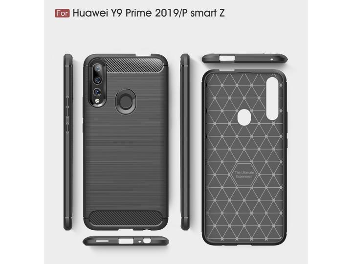 Actual product image Screenguard Huawei P Smart Z Cover Carbon Brushed Soft TPU (Huawei P Smart Z)