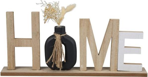 Actual product image MICA Living Lettering - Home - with dried flowers - approx. 35 x 5 x 22 cm