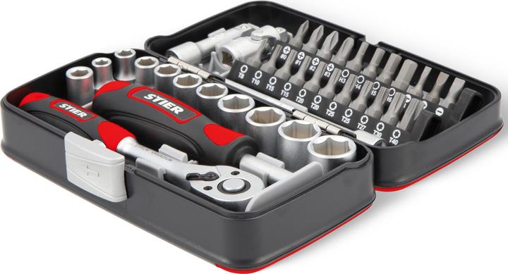 Actual product image Stier Socket spanner and bit set 1/4" 38-piece