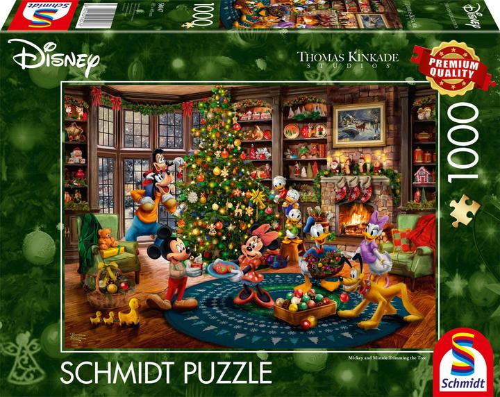 Productafbeelding Schmidt Spiele SSP Disney, Mickey & Minnie Trimming The Tree (1000 onderdelen)