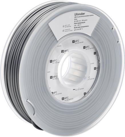 Actual product image Ultimaker Abs (ABS, 2.85 mm, 750 g, Silver)