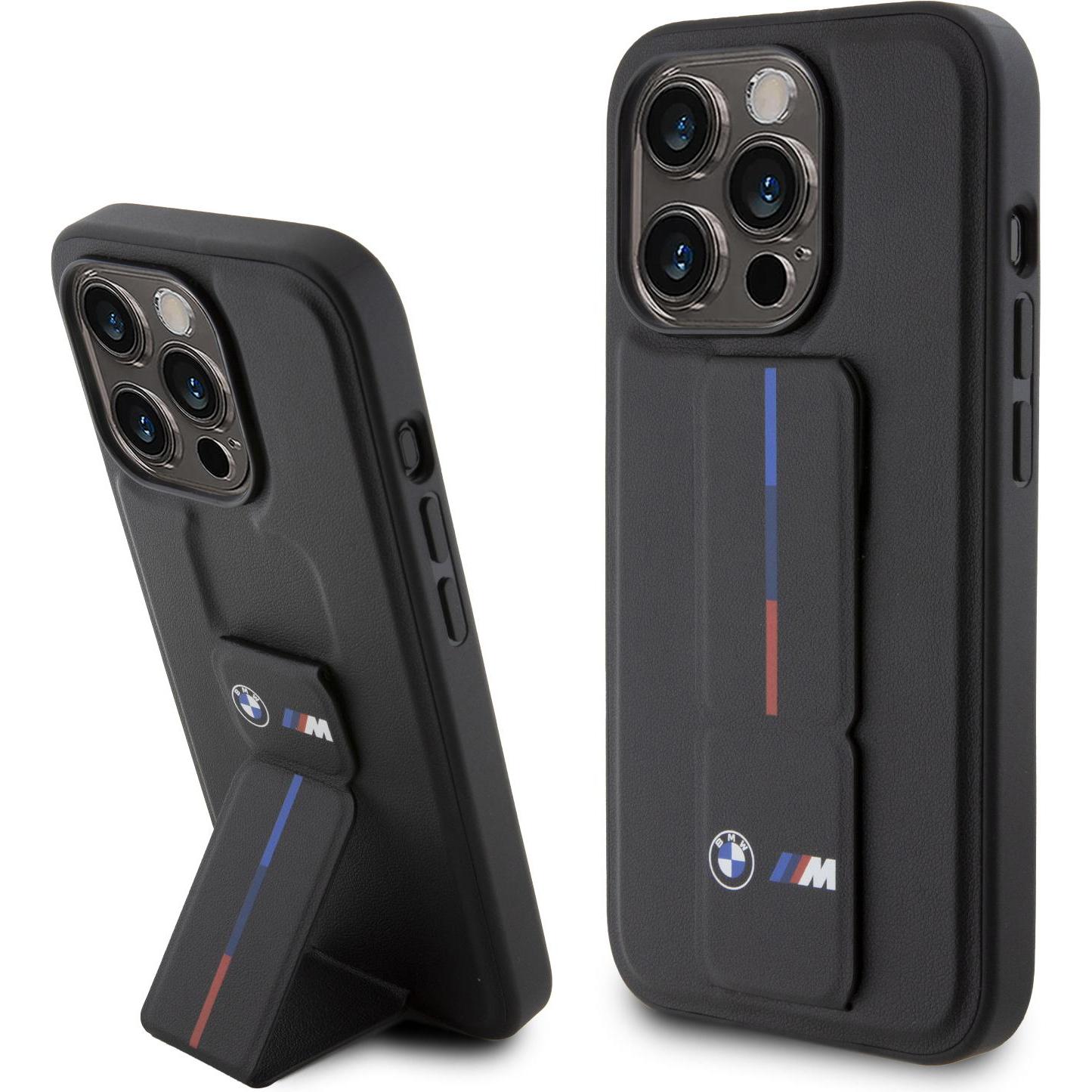 BMW Etui BMHCP15L22GSLK iPhone 15 Pro 6.1" czarny/black hardcase Grip Hot Stamp (Apple iPhone 15 Pro), Smartphone Hülle,...