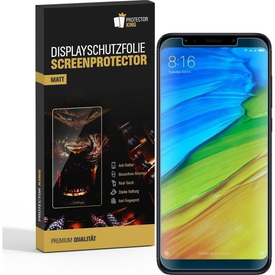 Protectorking 6x Premium Displayschutzfolie Matt Entspiegelt (6 Stück, Xiaomi Redmi 5), Smartphone Schutzfolie
