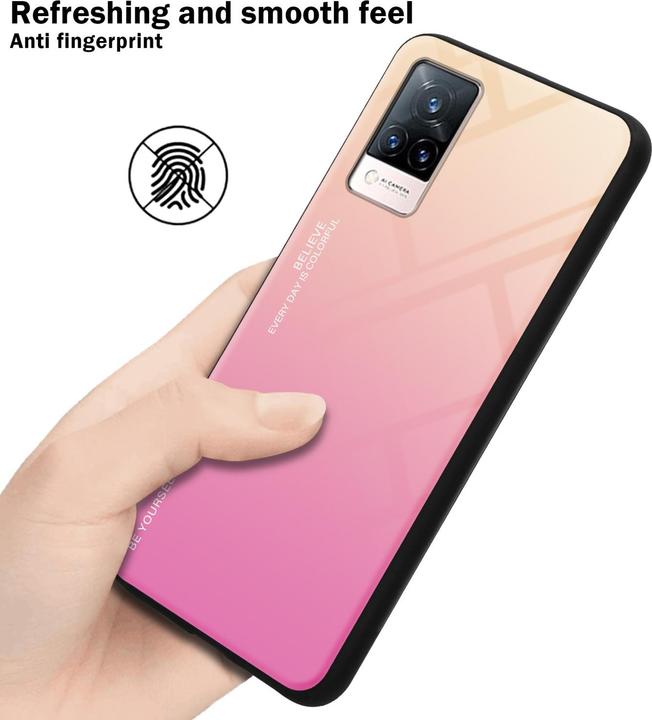 Actual product image Cadorabo TPU 2 colors glass envelope (Vivo V21)