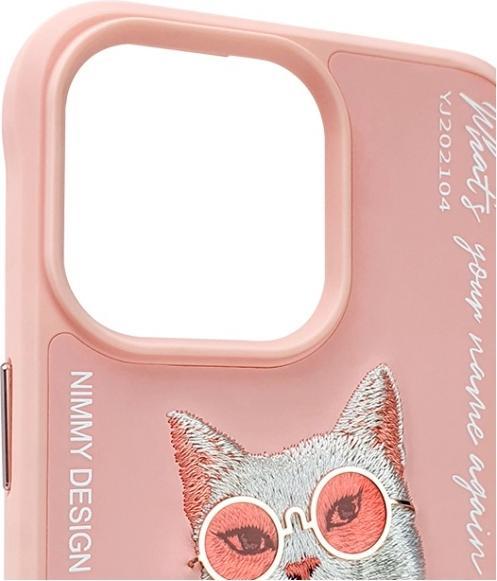 Produktbild Nimmy case iPhone 15 Pro Max 6.7" pink Glasses Cool Cat (Apple iPhone 15 Pro Max)