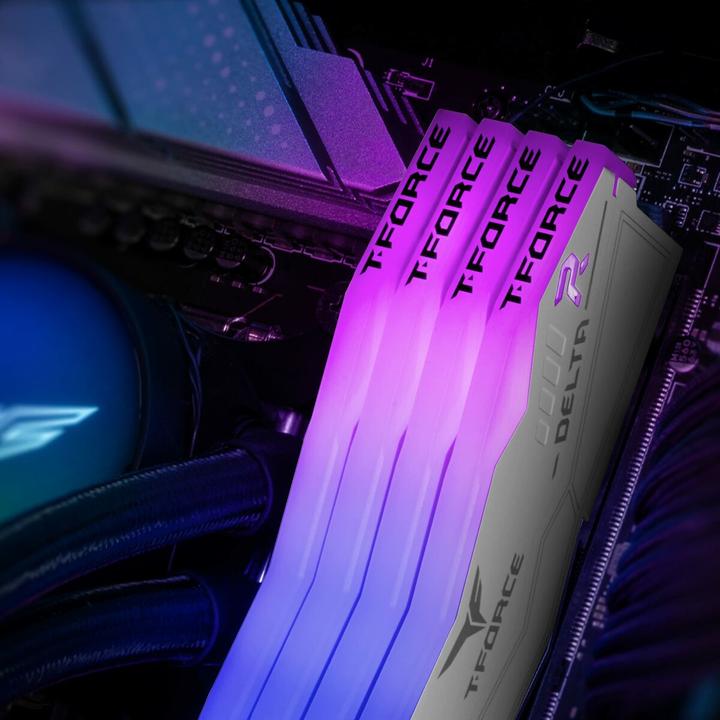 Productafbeelding Team Group D516GB 6400-32 RGB wh K2 TEM, Arbeitsspeicher (2 x 16GB, 6400 MHz, DDR5 RAM, DIMM 288 pin)
