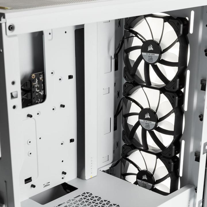 Image du produit Corsair iCUE 4000X RGB Boîtier tour milieu blanc en verre trempé (ATX, mATX, Mini-ITX, E-ATX)