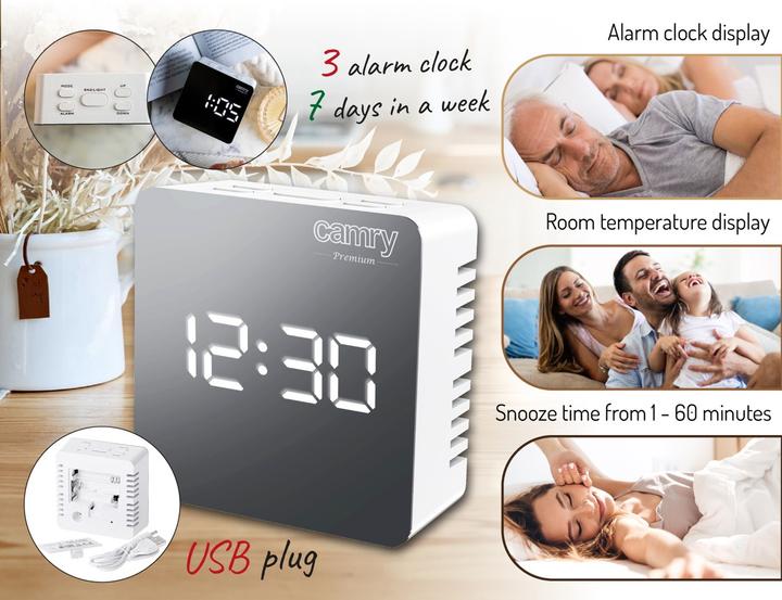 Actual product image Camry Alarm Clock CR 1150w Baltas