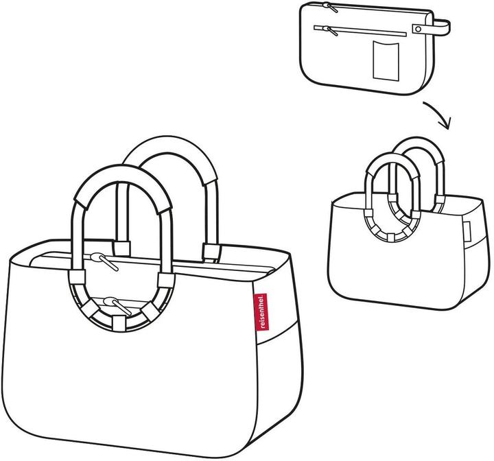 Actual product image reisenthel Shopping Basket Loopshopper M Frame twist sky rose