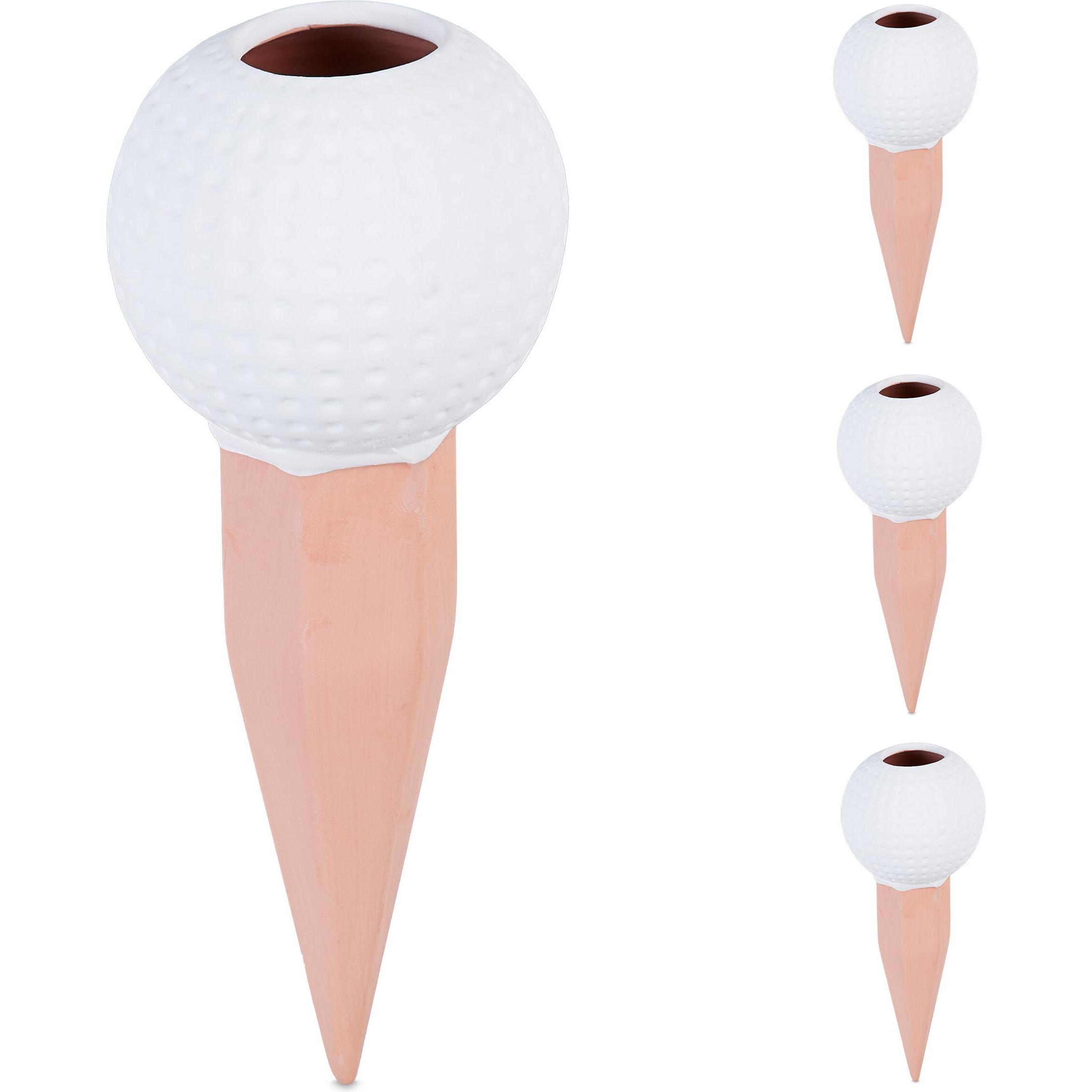 Thumbnail - Relaxdays, Bewässerungskugeln + Tonkegel, 4x Golfball-Tonkegel (Tonkegel Bewässerung)
