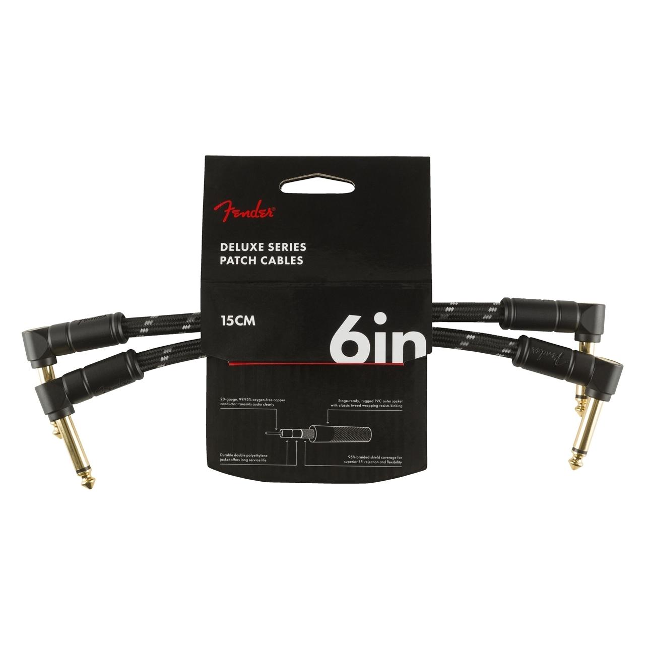 Fender Kabel Deluxe 15cm Bktw 2Pack 2ang (0.15 m), Audiokabel
