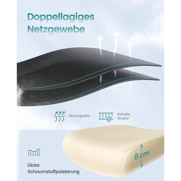 Image du produit Songmics Bürostuhl mit Armlehnen Schwarz