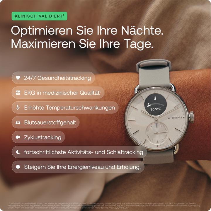 Produktbild Withings ScanWatch 2 (38 mm, nur WLAN)