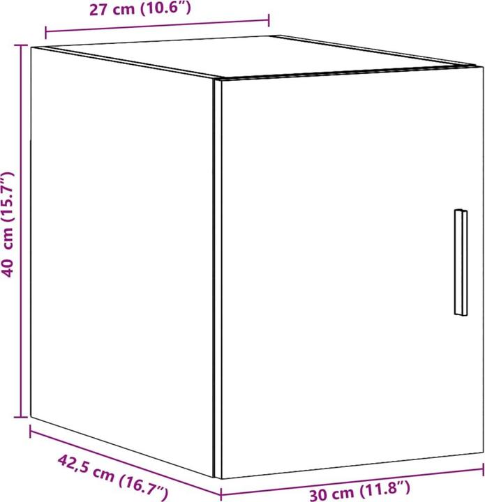 Image du produit vidaXL Wandschrank (30 x 42.50 x 40 cm)