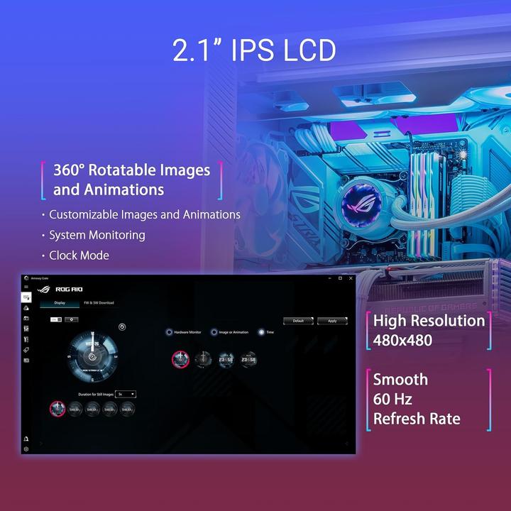 Produktbild ASUS Rog Strix Lc Iii 360 Argb LCD