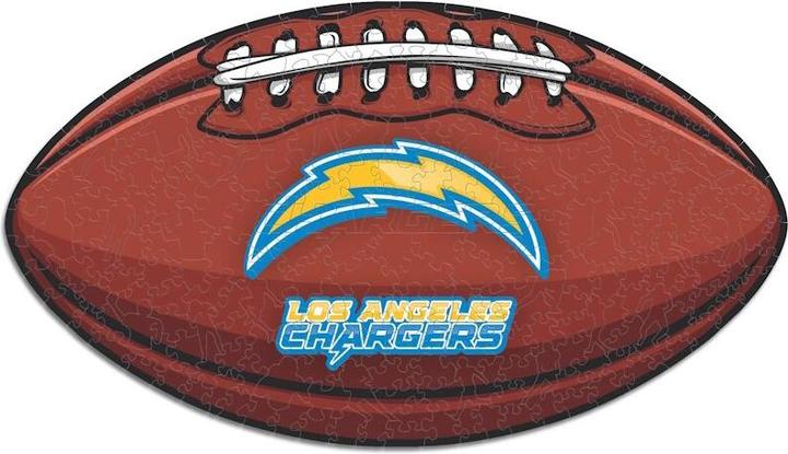 Actual product image Iconic NFL - Los Angeles Chargers– Football with Logo - Wooden Puzzle Size M (270 pieces) (270 pieces)
