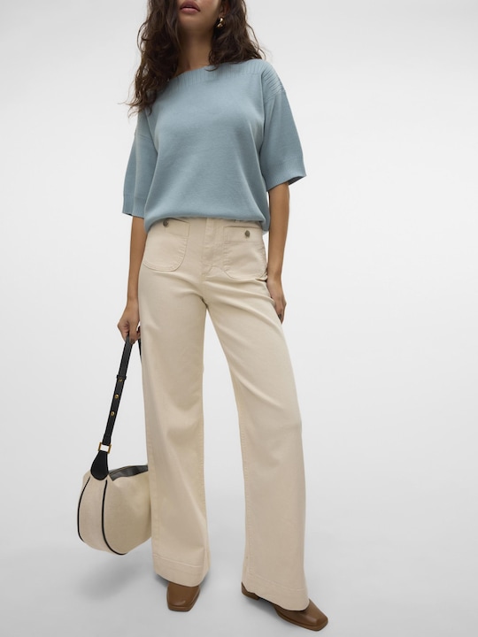 Actual product image Vero Moda VMKAYLA Hohe Taille Weiter Beinschnitt Jeans Weit geschnitten (W25/L30)