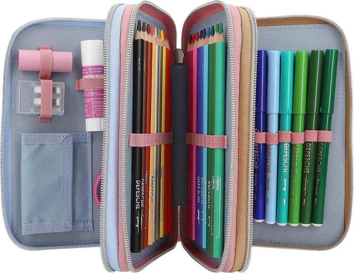 Productafbeelding Magni Depesche TOPModel etui TEAM TEDDY 3 vaks gevuld roze teddy hanger