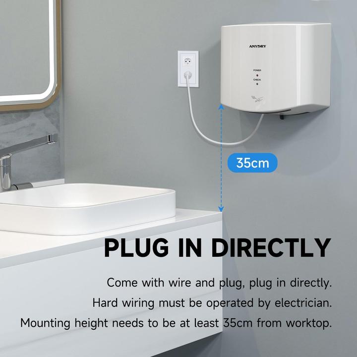 Actual product image Anydry 2630S, white