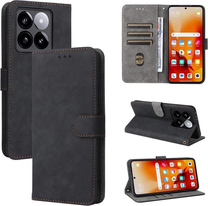 Produktbild Cover-Discount Xiaomi 14T - Ledertasche mit RFID Blocker