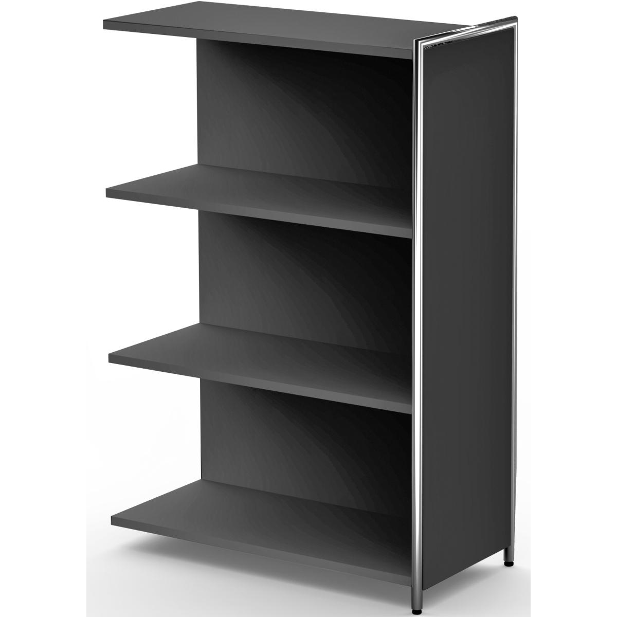 Kerkmann, Aktenschrank, Anbau-Regal ARTLINE, 2 B”den, (B)780 mm, anthrazit