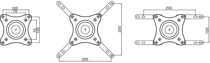 Image du produit Multibrackets M VESA bras flexible 360 III Argent 75 100 200 (Mur, 32", 15 kg)