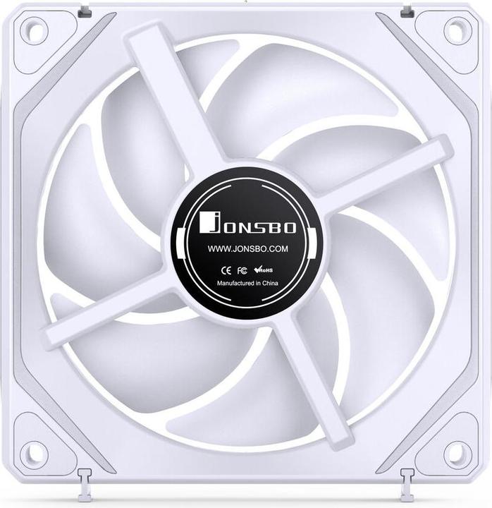 Produktbild Jonsbo ZL-120WR PWM ARGB Lüfter 3er Pack, umgekehrte Ausrichtung - 120mm, weiss (120 mm, 3 x)