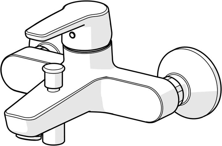 Image du produit Hansa Armaturen GmbH Mitigeur de bain à levier Hansapolo nouveau montage mural chromé