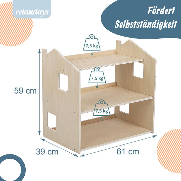 Produktbild Relaxdays Kinderregal (61 x 39 x 59 cm)
