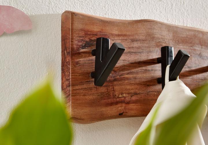 Actual product image FineBuy Coat rack solid wood acacia brown