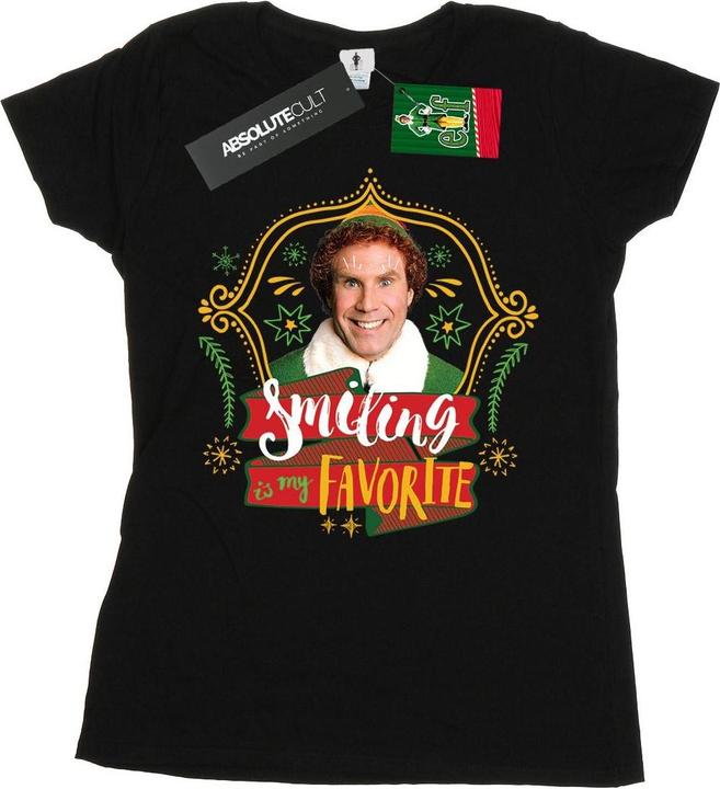 Actual product image Elf Womens/Ladies Buddy Smiling Cotton T-Shirt (M)