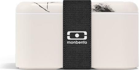 Produktbild Monbento MB Square Graphic Plume Bento Box mit Feder Muster - Made in France - grosse Brotdose gross