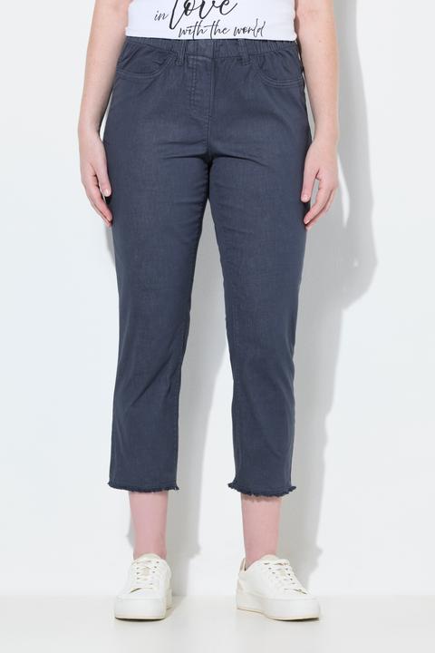 Produktbild Ulla Popken 7/8-Hose Sienna, Fransensaum, schmales Bein (56)