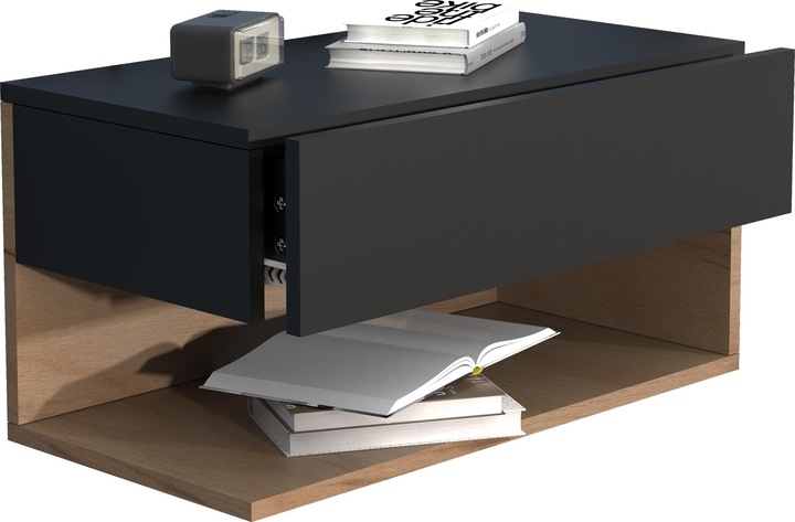 Produktbild VCM Holz Wandschublade Nachtschrank Wandboard Schublade Konsole Nachttisch Usal XL 60 cm (60 x 32 cm)