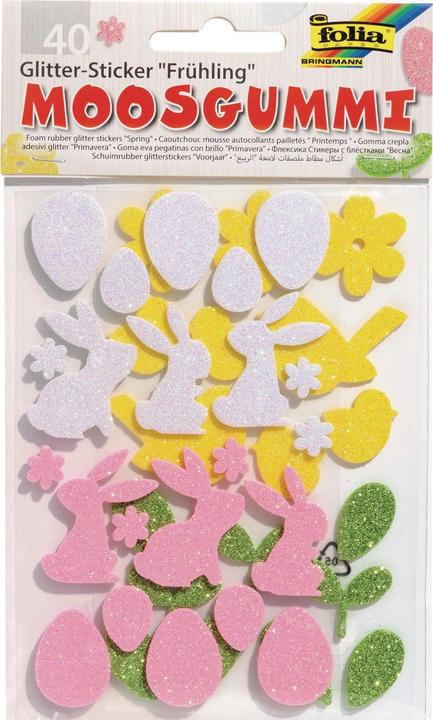 Image du produit Folia Autocollant à paillettes en mousse de caoutchouc, ressort